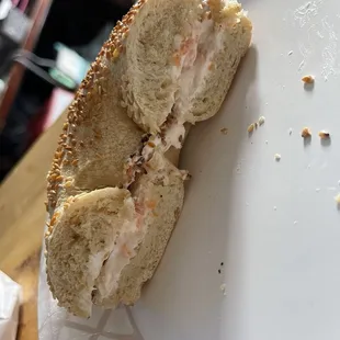 Lox Cream Cheese Schmears Bagel.
