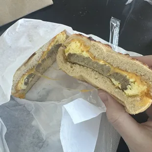 Eggwich with Meat Bagel (sausage)