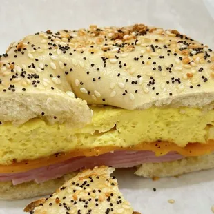 Posh eggwich with ham