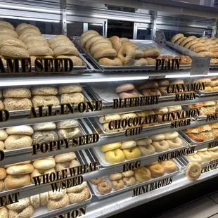 So many bagel choices
