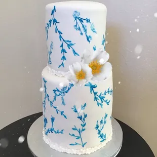 Elegant painted cake