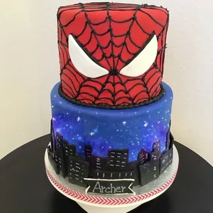 Spider man cake
