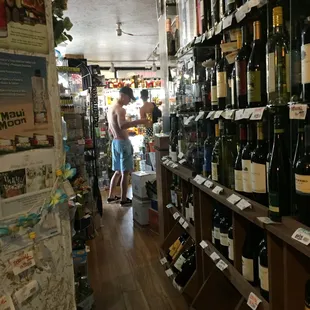 Looking though another aisle with a width of about 2 feet. It's only meant for skinny boys.