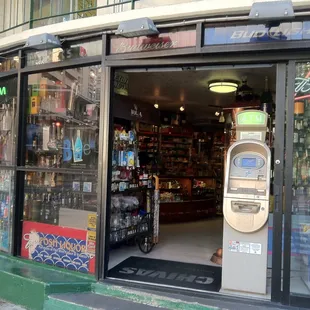 the entrance to the store