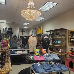 Inside the adorable boutique.