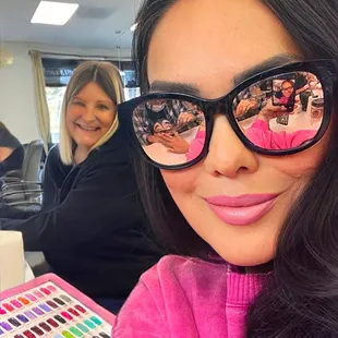 You can't really see it, but I bought this bright pink sweatshirt from posh