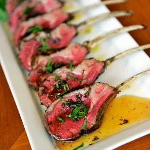 Herb Roasted Lamb Chops with Mint Gastrique