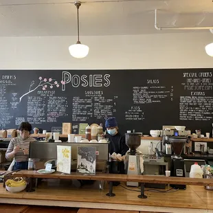 Menu and counter