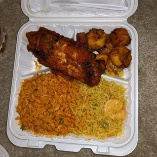 Jumbo Peri Peri Turkey Wings with Jumbo Peri Peri Tips W/ Half &amp; Half or Fried Rice Only