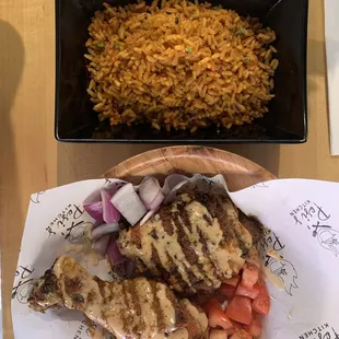 Jollof rice and chicken