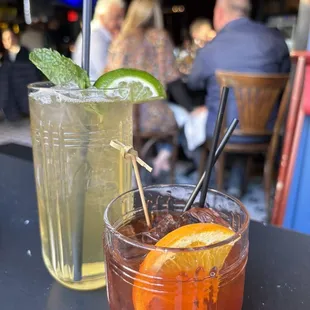 Moscow mule and old fashioned Mexican