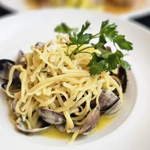 Linguini with clams