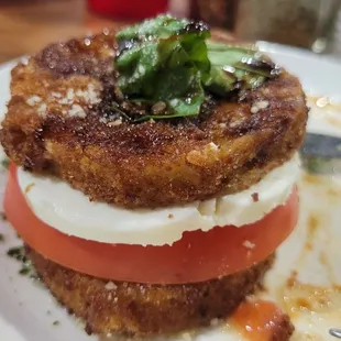 Half of my eggplant tower.