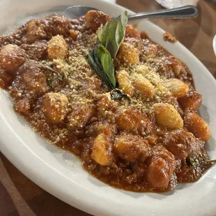 Special of the night - gnocchi with meat sauce