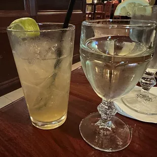 Italian margarita and Pino Grigio