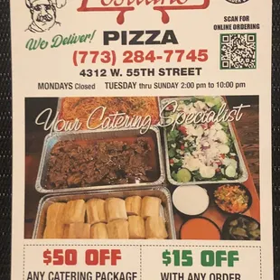 Coupons for catering