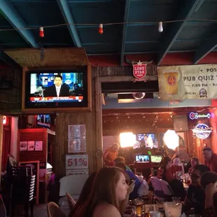 Watching UT Game with other fans.