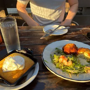 Corn bread Crab cakes
