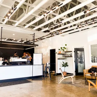 the interior of the cafe