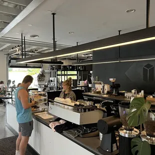 Front counter and roaster