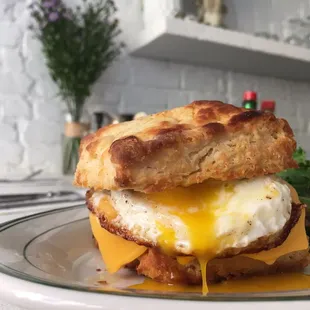 Yo the House Made Chicken Sausage w/ Cheese &amp; Sunny Side Egg is Heaven! @youlovepoon