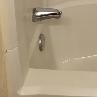 Peeling drywall on the left