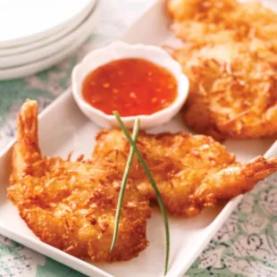a plate of fried shrimp