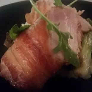 Bacon wrapped pork