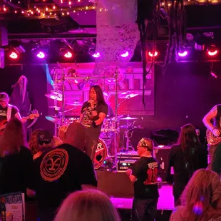 a band on stage