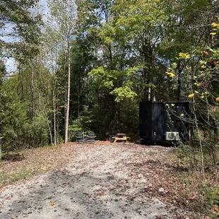 Tiny cabins located in nature