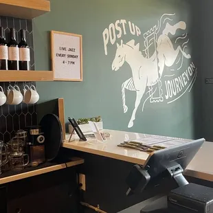 Entrance- note jazz music on sundays!