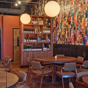 a restaurant with tables and chairs