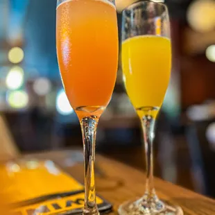 Peach Bellini and mimosa