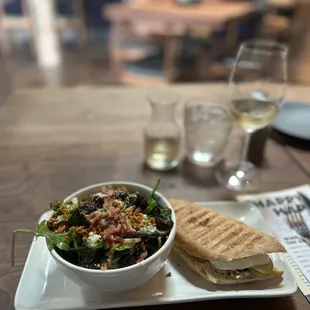 1/2 Brussels salad and Tuna panini!