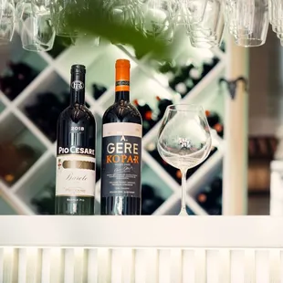 Pio Cesare Barolo next to Gere Attila Kopar, two award winning wines of our wine list!