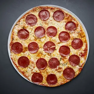 a pepperoni pizza