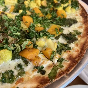 16" Curry Flower. This was so different and I totally loved this. Curry cauliflower, roasted butternut squash &amp; kale. Delish!