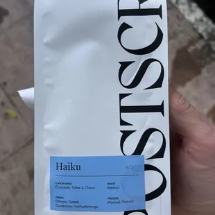 Coffee roasted on site.
