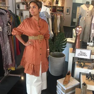 Linen shirt w/ wide leg pants