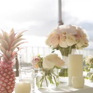 bride and groom table