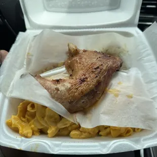 Mac n Cheese Baked Chicken Peas
