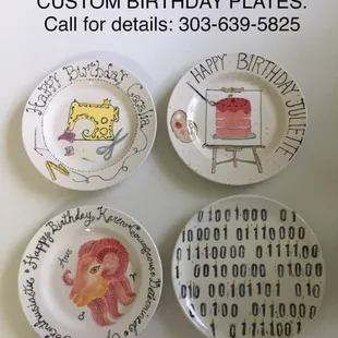 Custom Birthday Plates