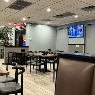 the dining area