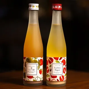 Lychee and strawberry nigori sake