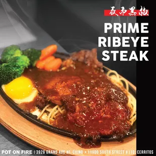 Pepper Steak! 
Do you smell the Black Pepper Ribeye Steak coming from miles away? Our Signature Prime Rib Eye Steak is back!