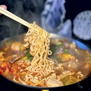 Noodles in the Taiwanese Spicy Beef Pot