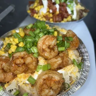 Loaded shrimp potato