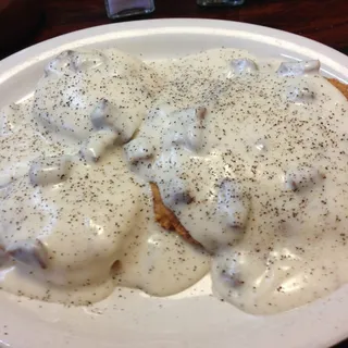 Chicken Fried Steak & Half Order of Biscuits & Gravy