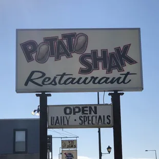 a sign for a restaurant