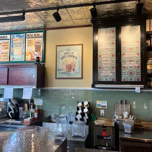 menus on the wall